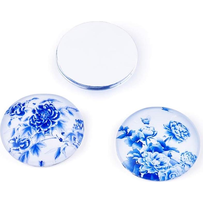 Cabochones de Vidrio Craftdady 200Pcs Flores 10mm DIY Joyería