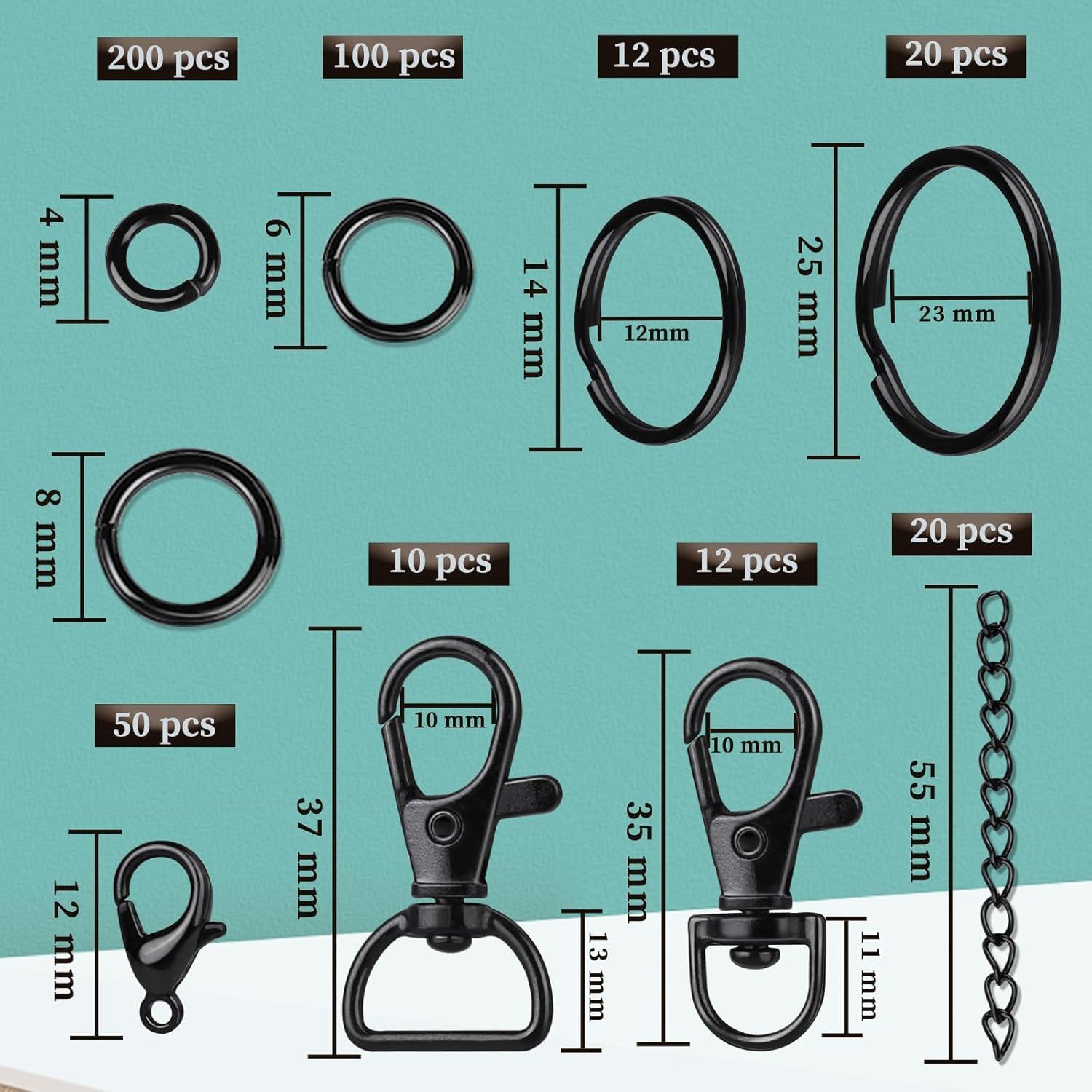 Kit de Fabricación de Llaveros Teenitor 524 Piezas Negro