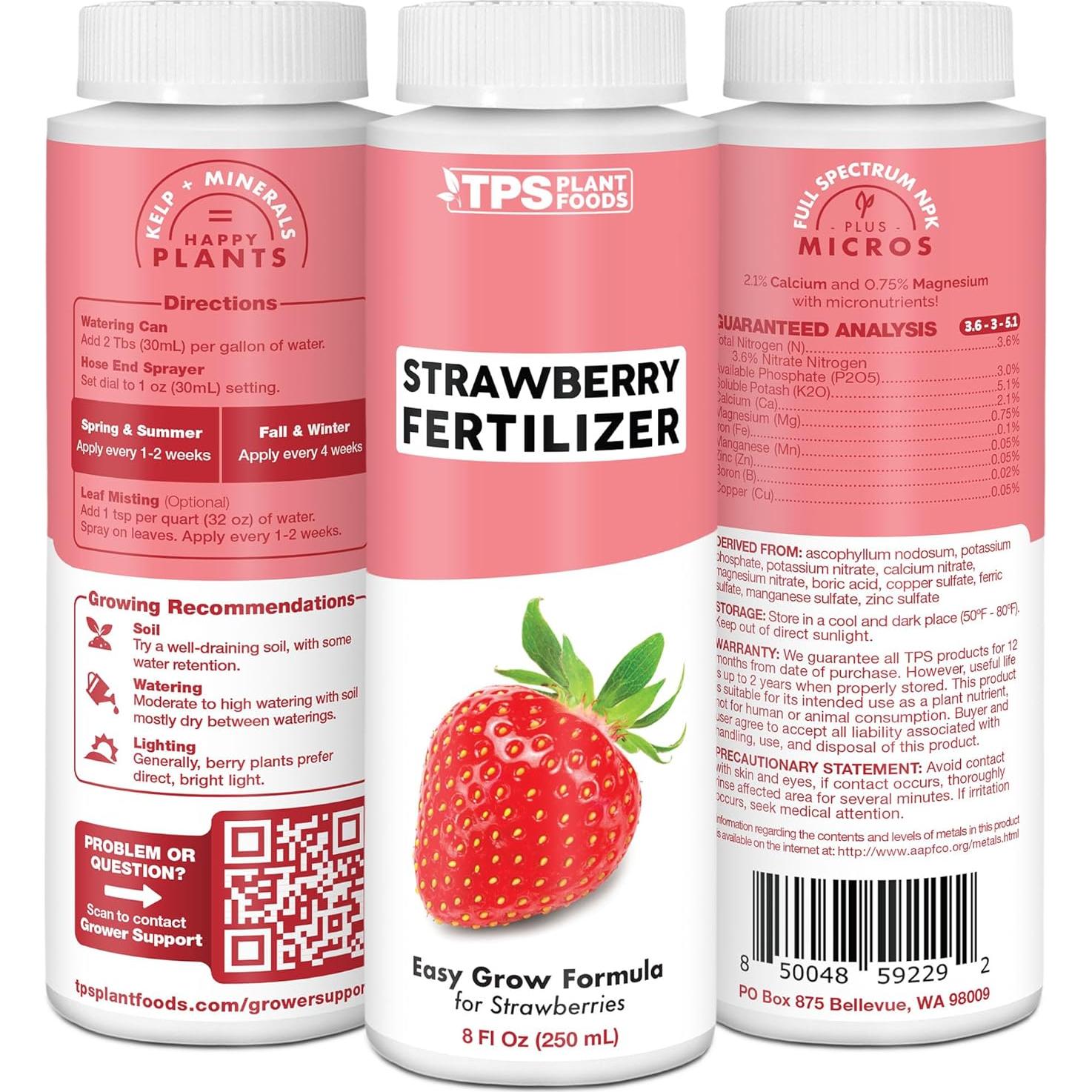 Fertilizante Líquido para Fresas TPS Nutrients 250ml