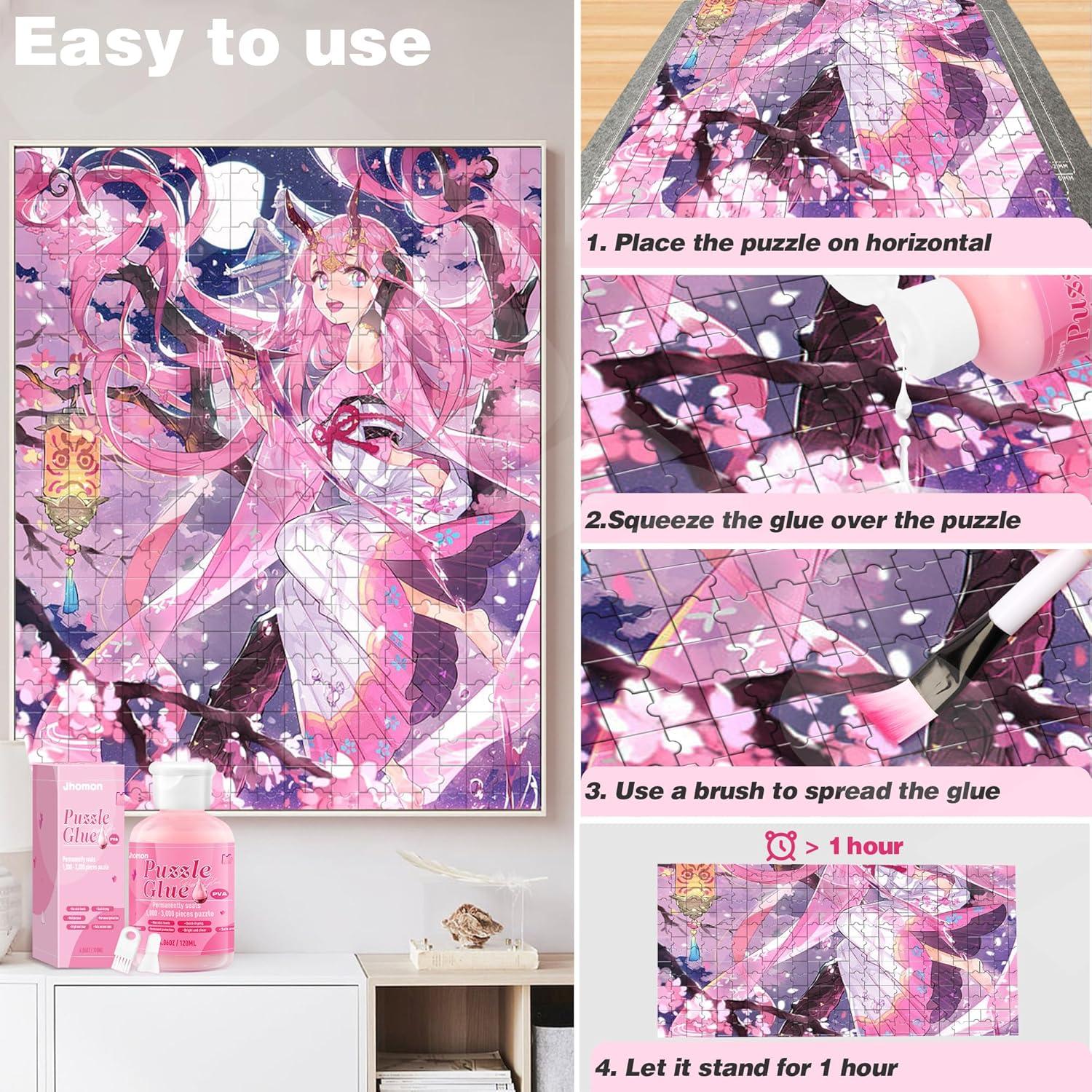 Pegamento Transparente para Rompecabezas Jhomon 120ML Rosa