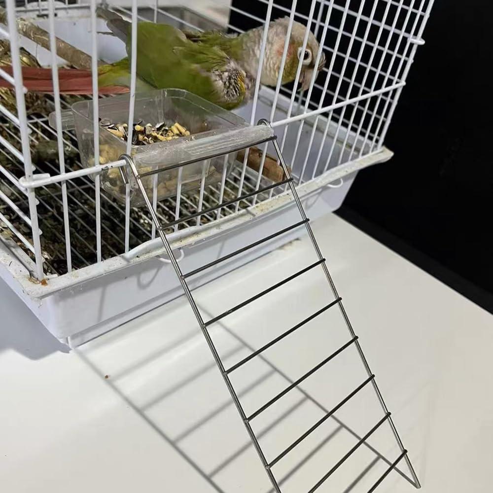 Juego de Plataforma y Escalera para Aves Nopikku - Acero Inoxidable
