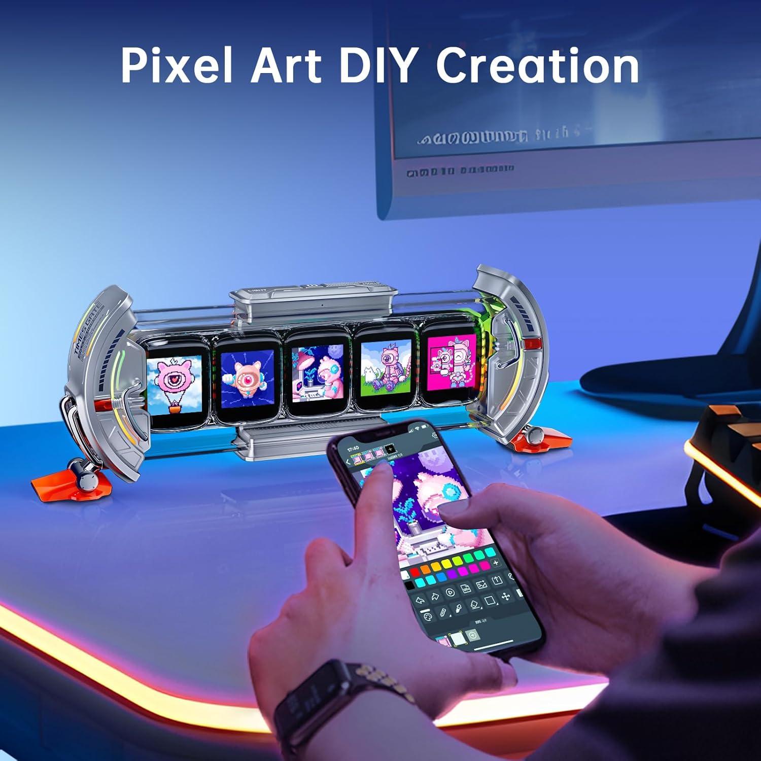 Reloj Digital Divoom Times Gate RGB con WiFi y APP