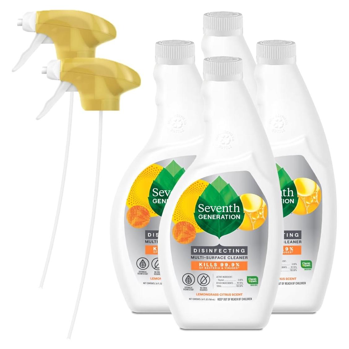 Limpiador Desinfectante Multi-Superficie Seventh Generation 770ml - Paquete de 4