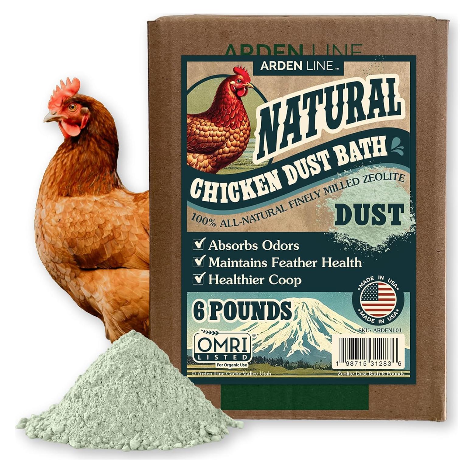 Baño de Polvo de Zeolita Natural Arden Line 2.72 kg para Pollos