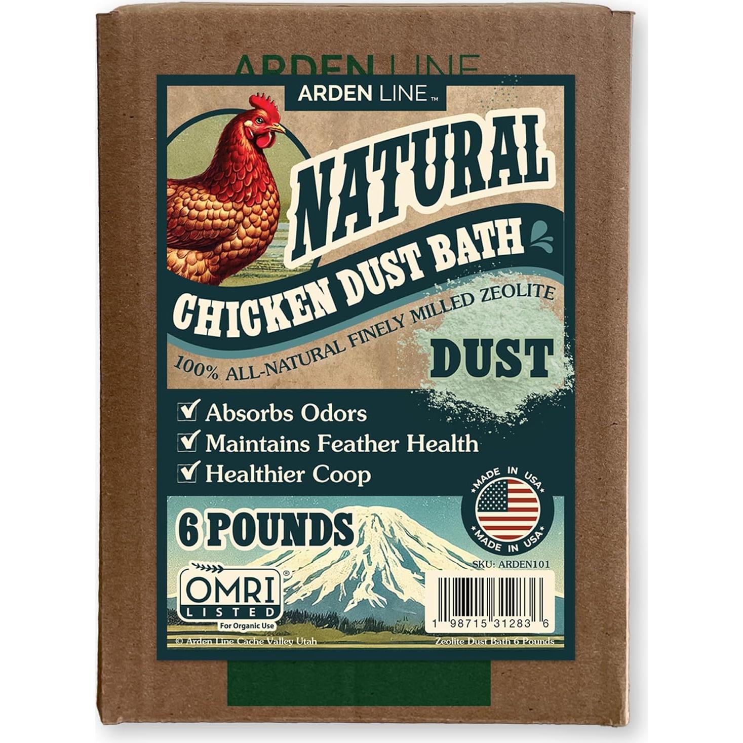 Baño de Polvo de Zeolita Natural Arden Line 2.72 kg para Pollos