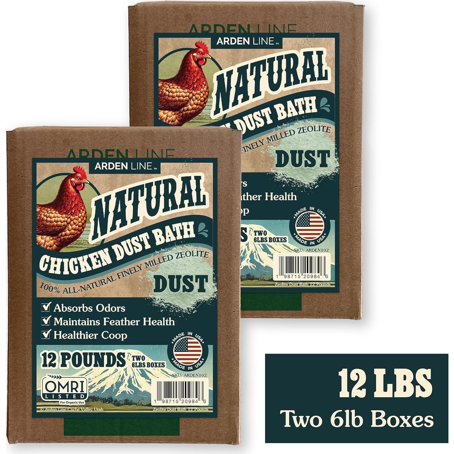 Baño de Polvo de Zeolita Natural Arden Line 2.72 kg para Pollos