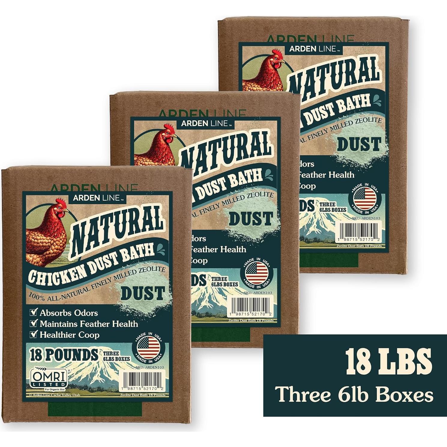 Baño de Polvo de Zeolita Natural Arden Line 2.72 kg para Pollos