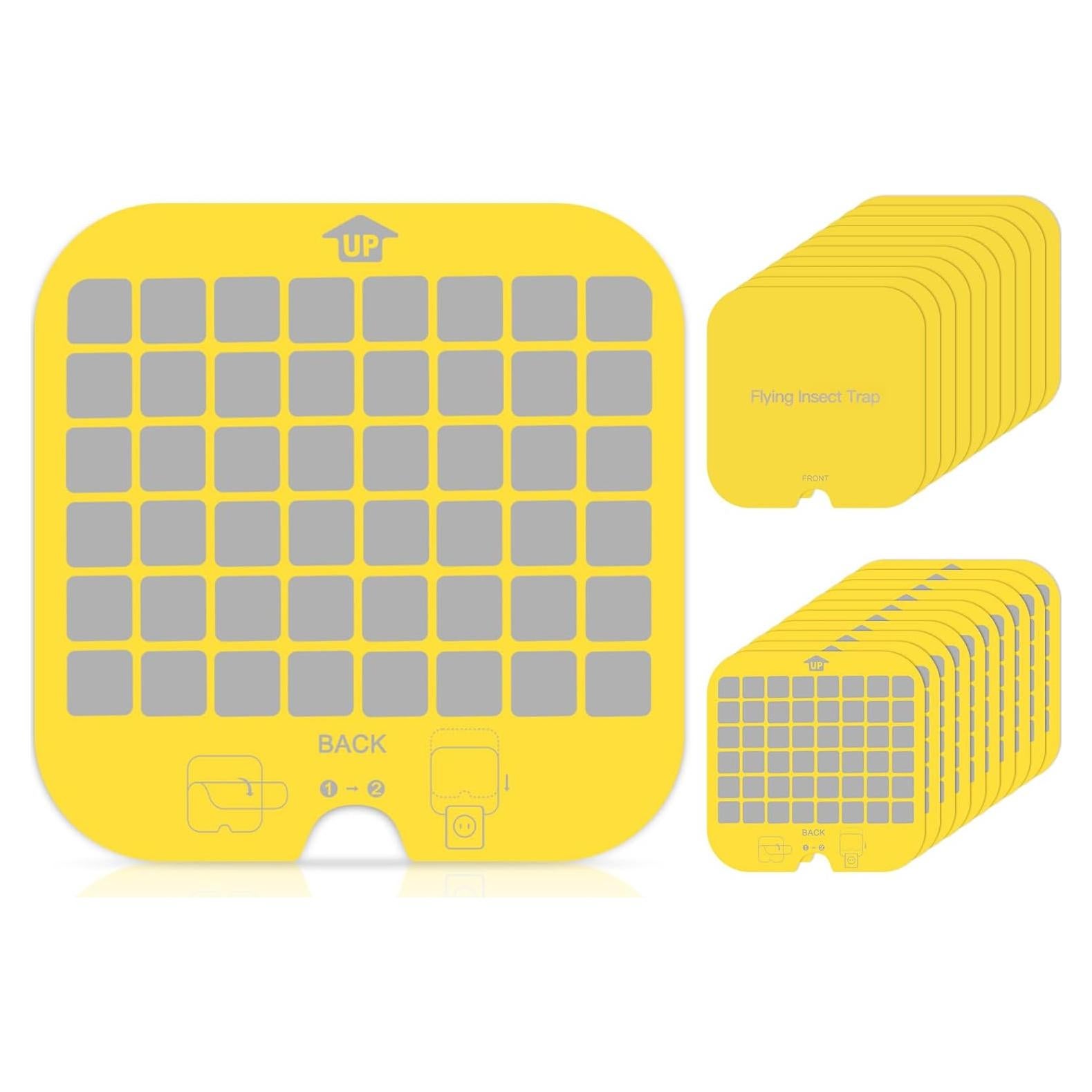 20 Placas Adhesivas Reemplazables Alikguu para Trampa de Moscas