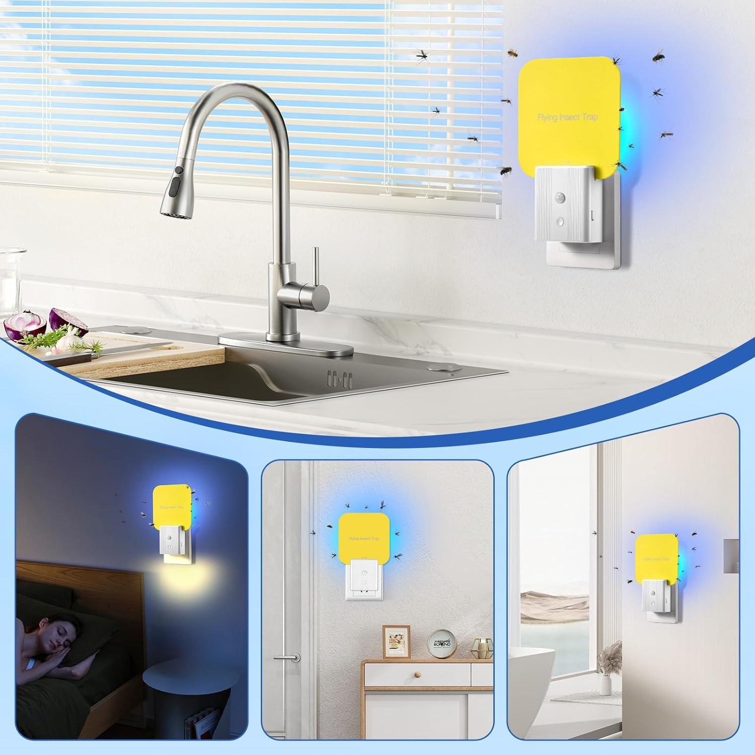 20 Placas Adhesivas Reemplazables Alikguu para Trampa de Moscas