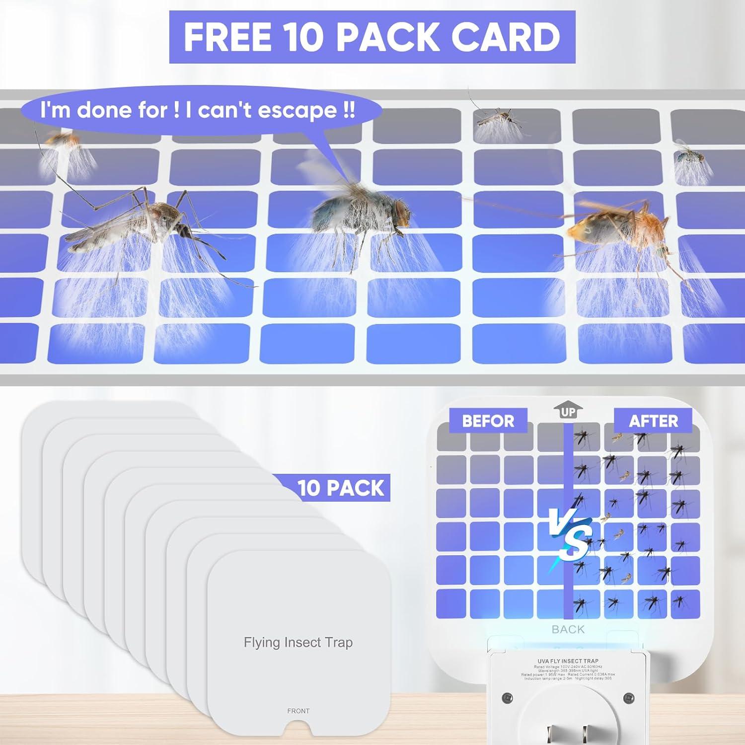 Trampa para Moscas Interior Alikguu F2 con Luz Nocturna 2 Piezas