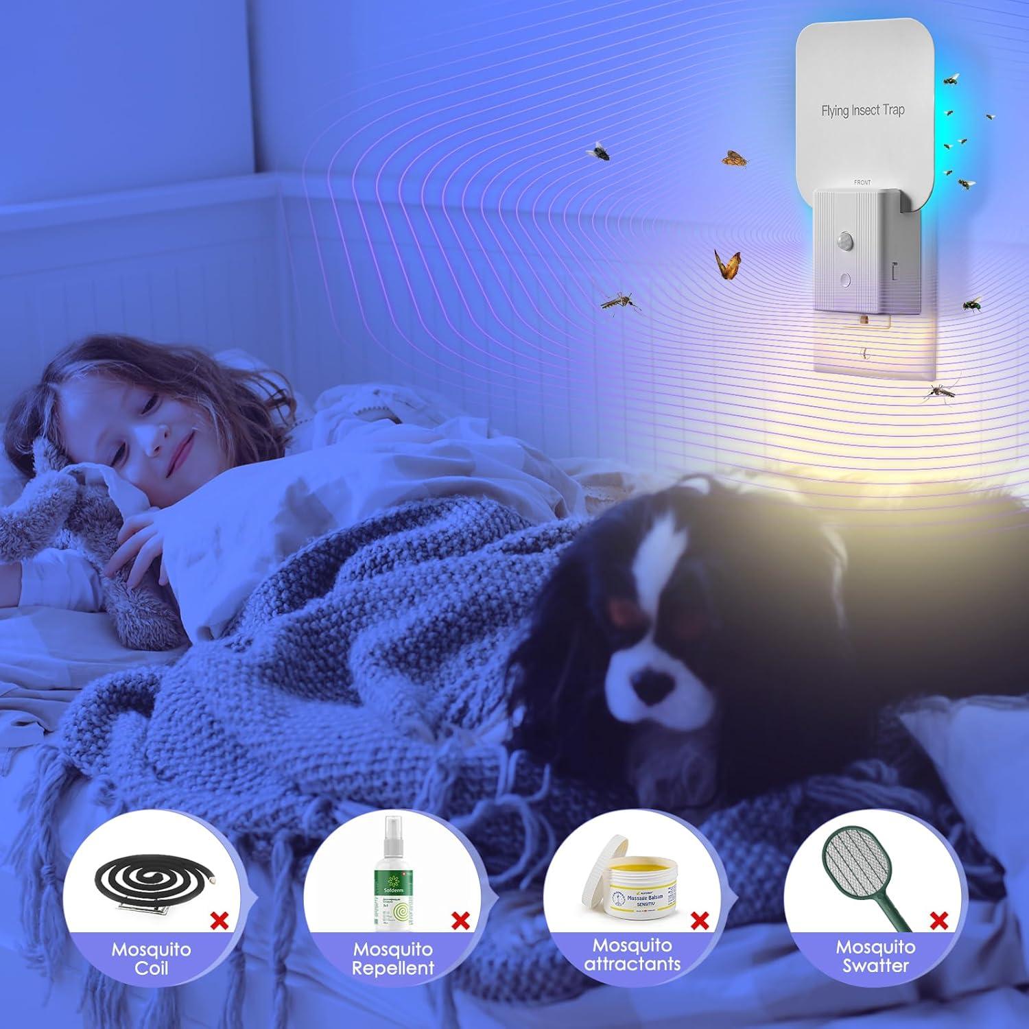 Trampa para Moscas Interior Alikguu F2 con Luz Nocturna 2 Piezas