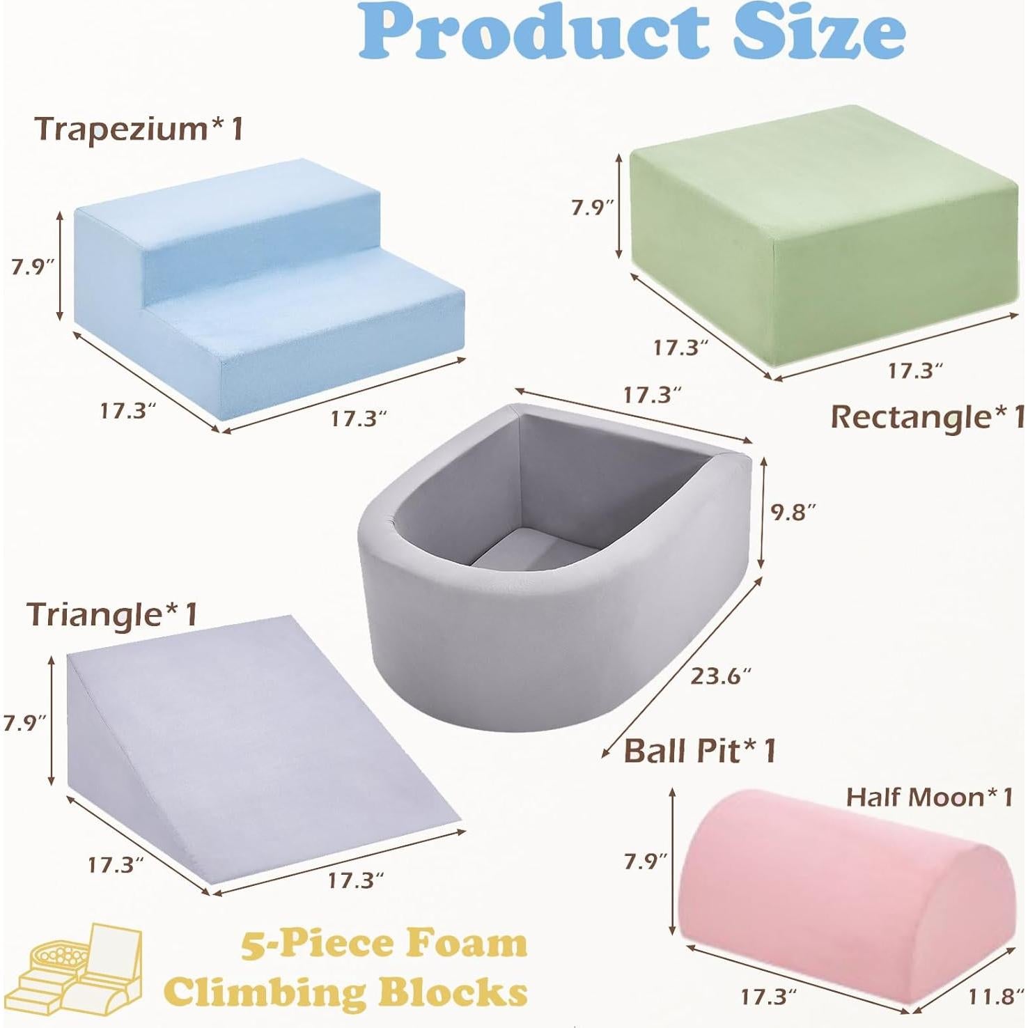 Juguetes de Escalada KIZLAND 5 Piezas para Niños 1-3 Años