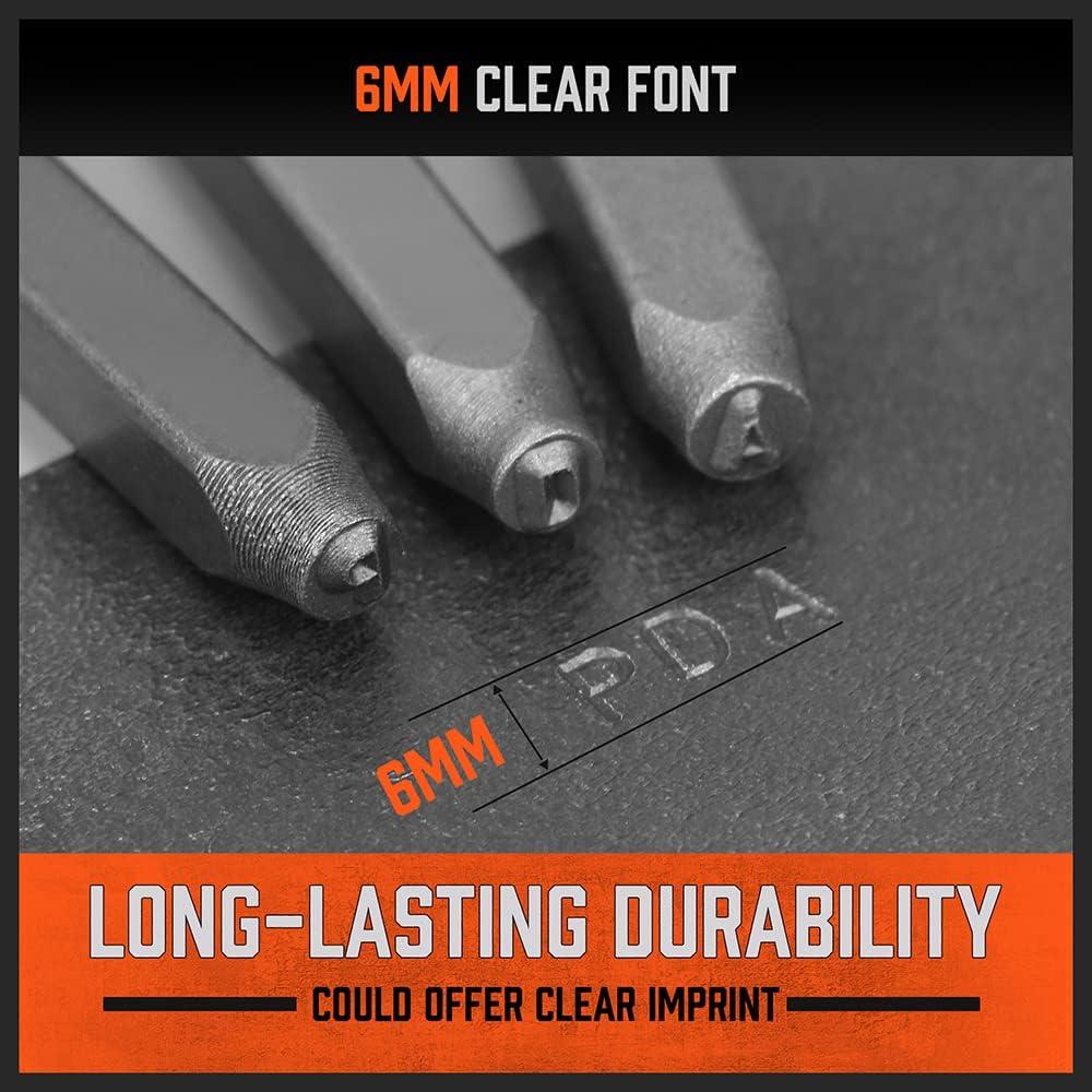 Juego de Sellos de Letras y Números HORUSDY 37 Piezas 6mm