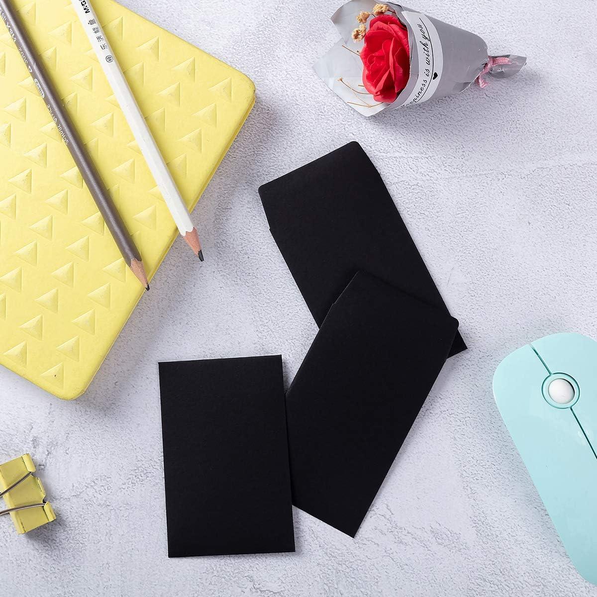 200 Sobres Pequeños Autoadhesivos Homtable 5.4x8.9cm Negros