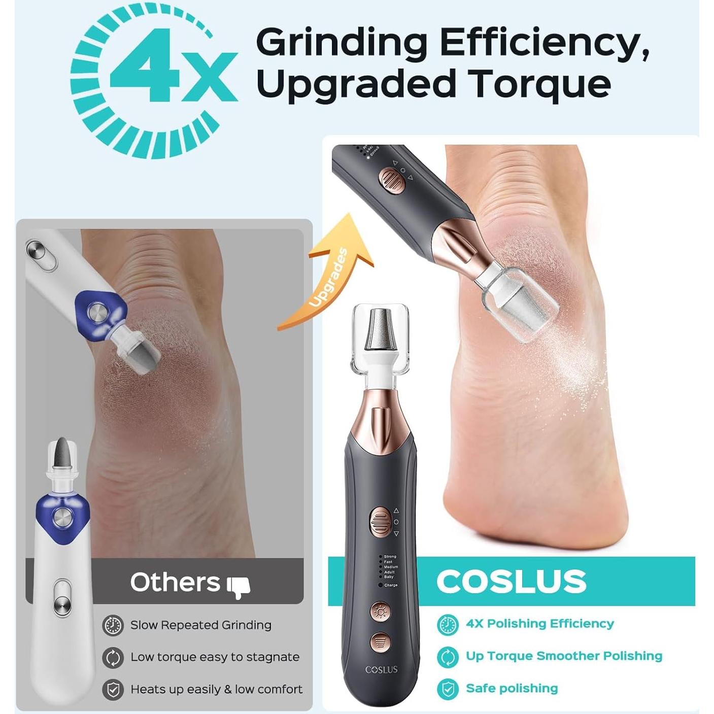 COSLUS Kit Eléctrico de Manicura y Pedicura 5 en 1 Negro