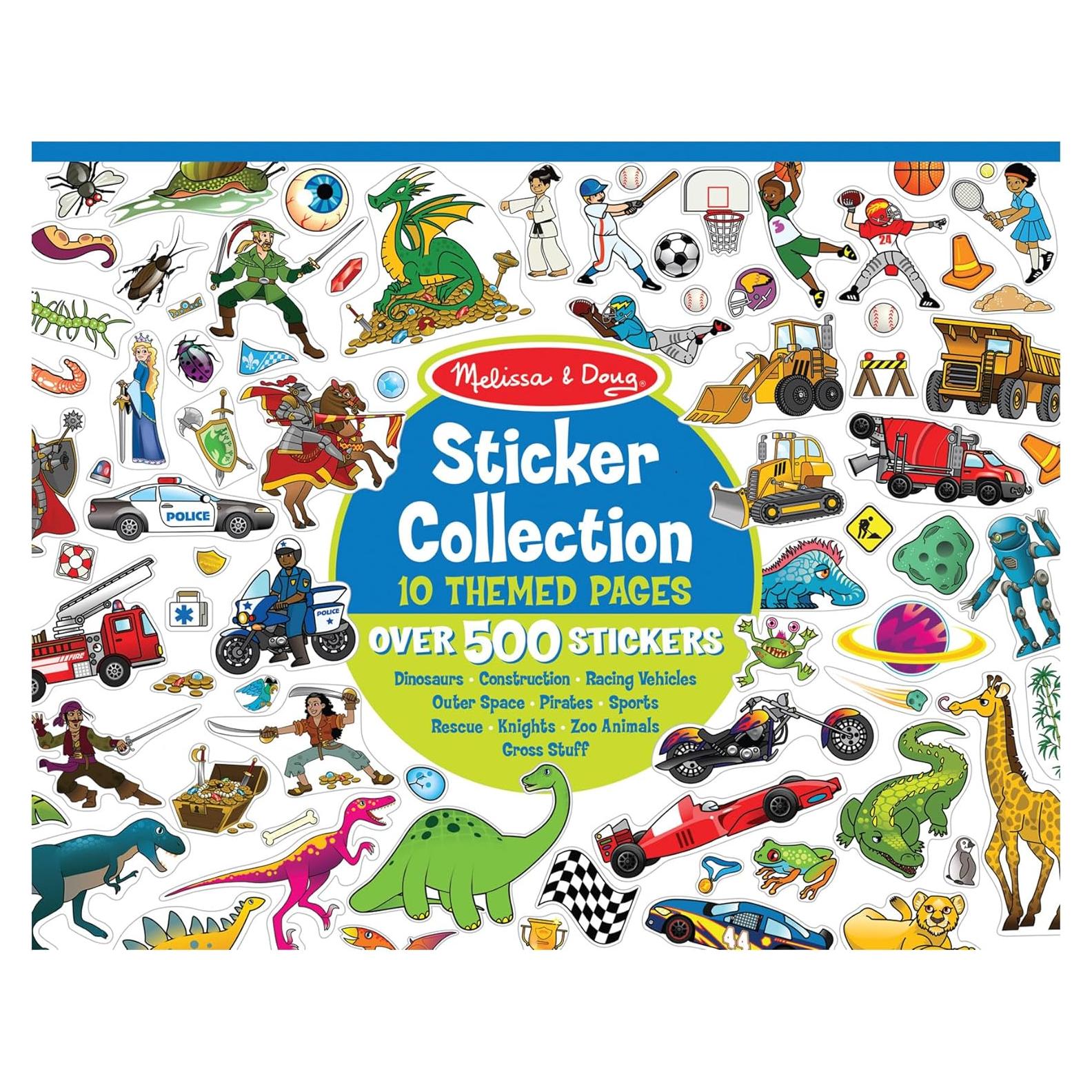 Libro de Stickers Melissa & Doug - Dinosaurios y Más - 500+ Stickers