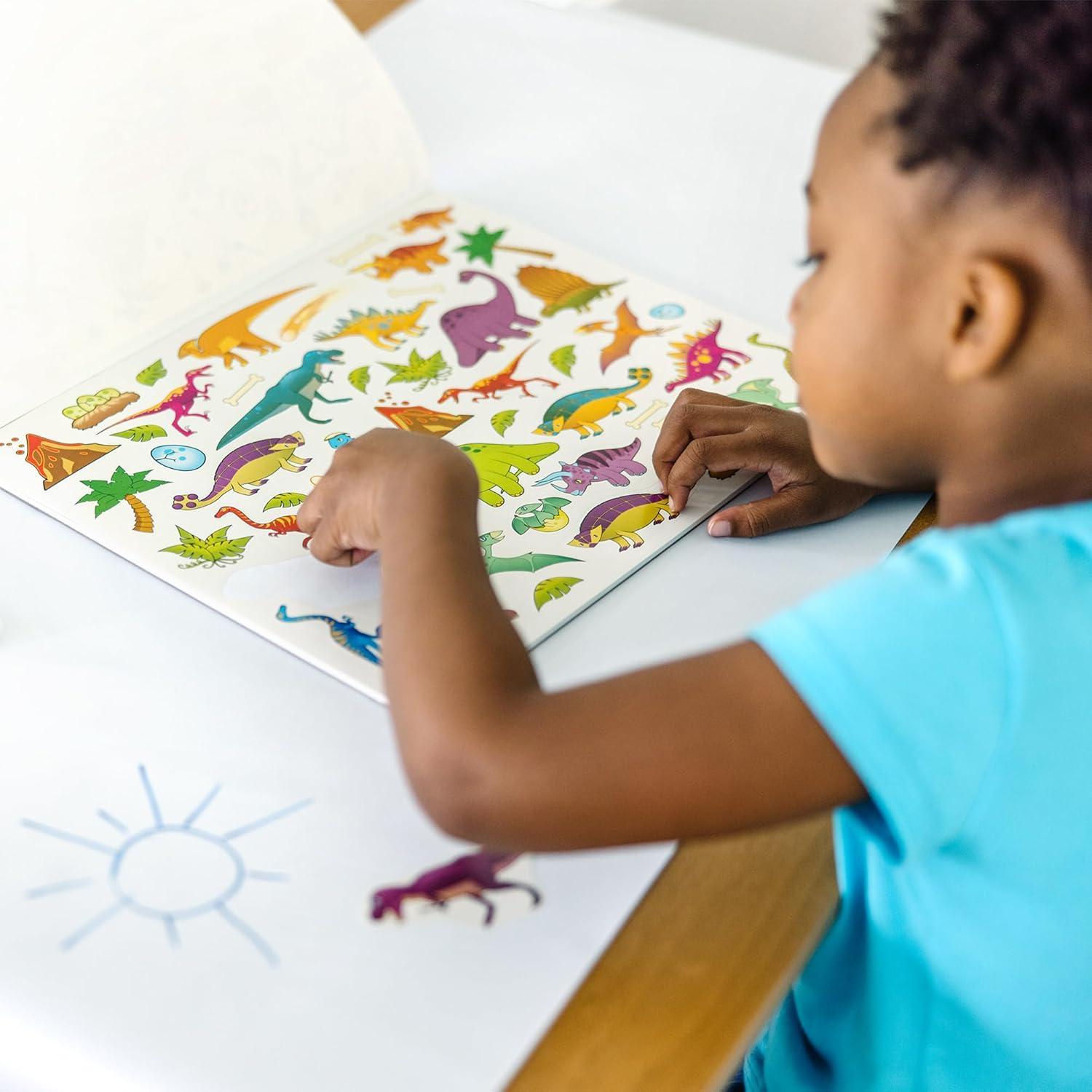 Libro de Stickers Melissa & Doug - Dinosaurios y Más - 500+ Stickers