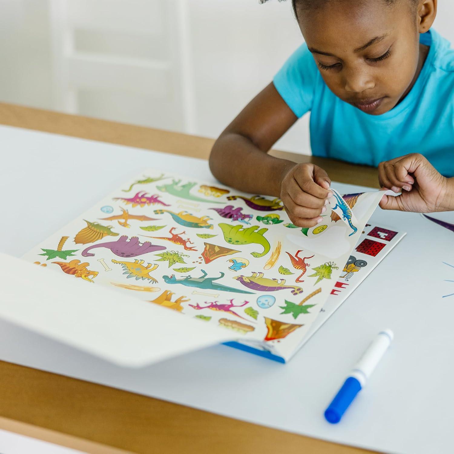 Libro de Stickers Melissa & Doug - Dinosaurios y Más - 500+ Stickers