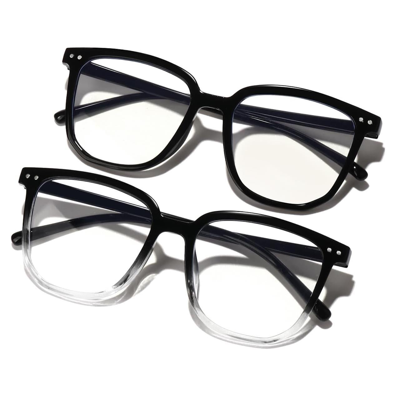 Gafas bloqueadoras luz azul GFUIARA 2pack Negro+Transparente