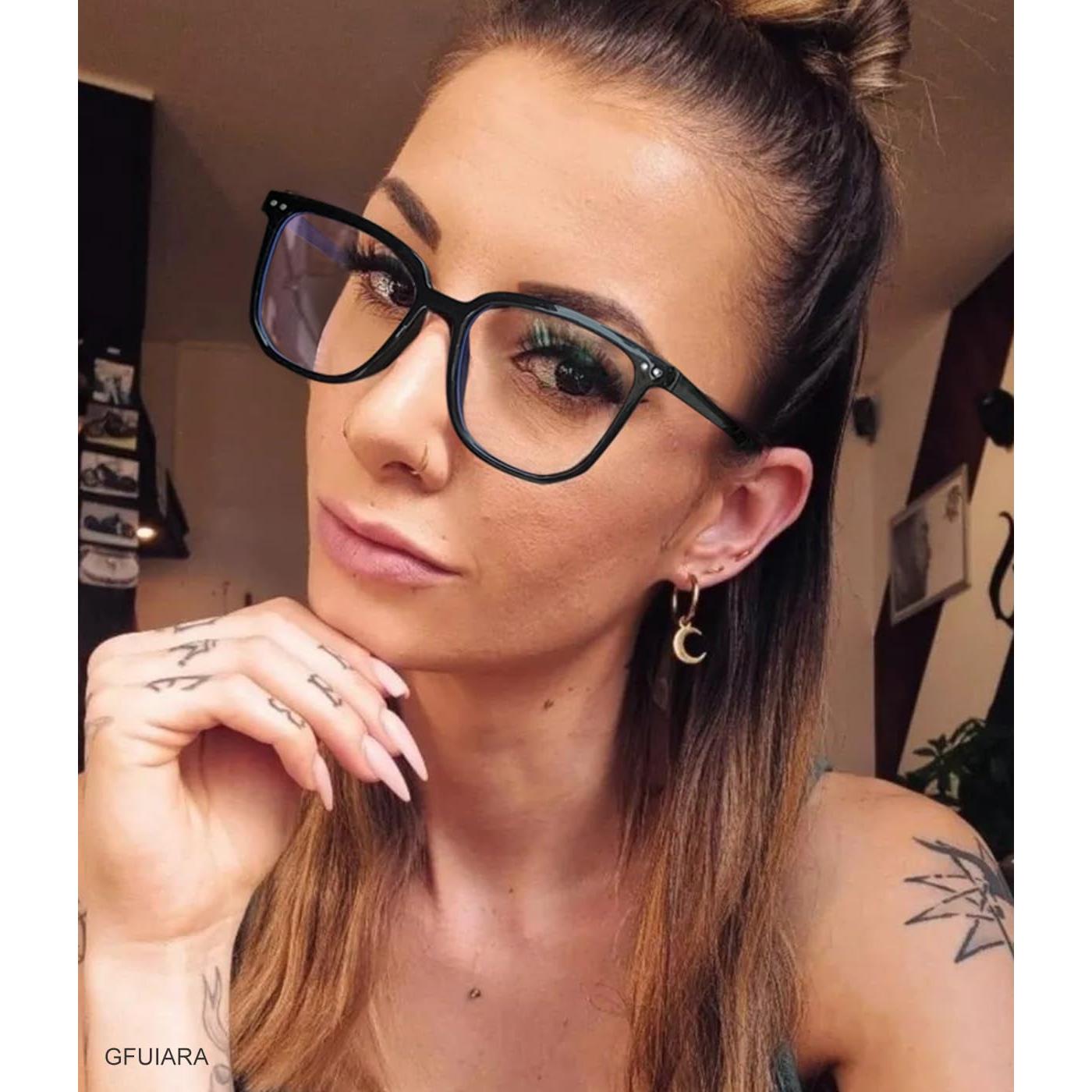 Gafas bloqueadoras luz azul GFUIARA 2pack Negro+Transparente