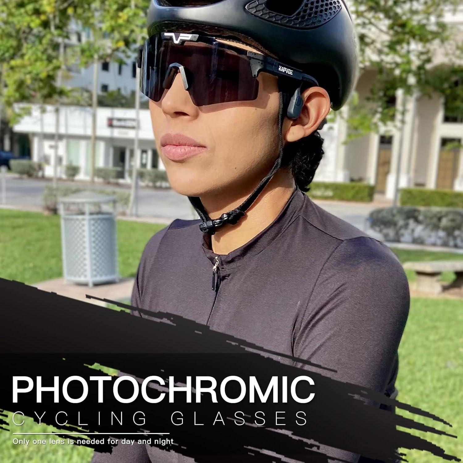 Gafas de Ciclismo Fotocromáticas KAPVOE UV400 Ajustables