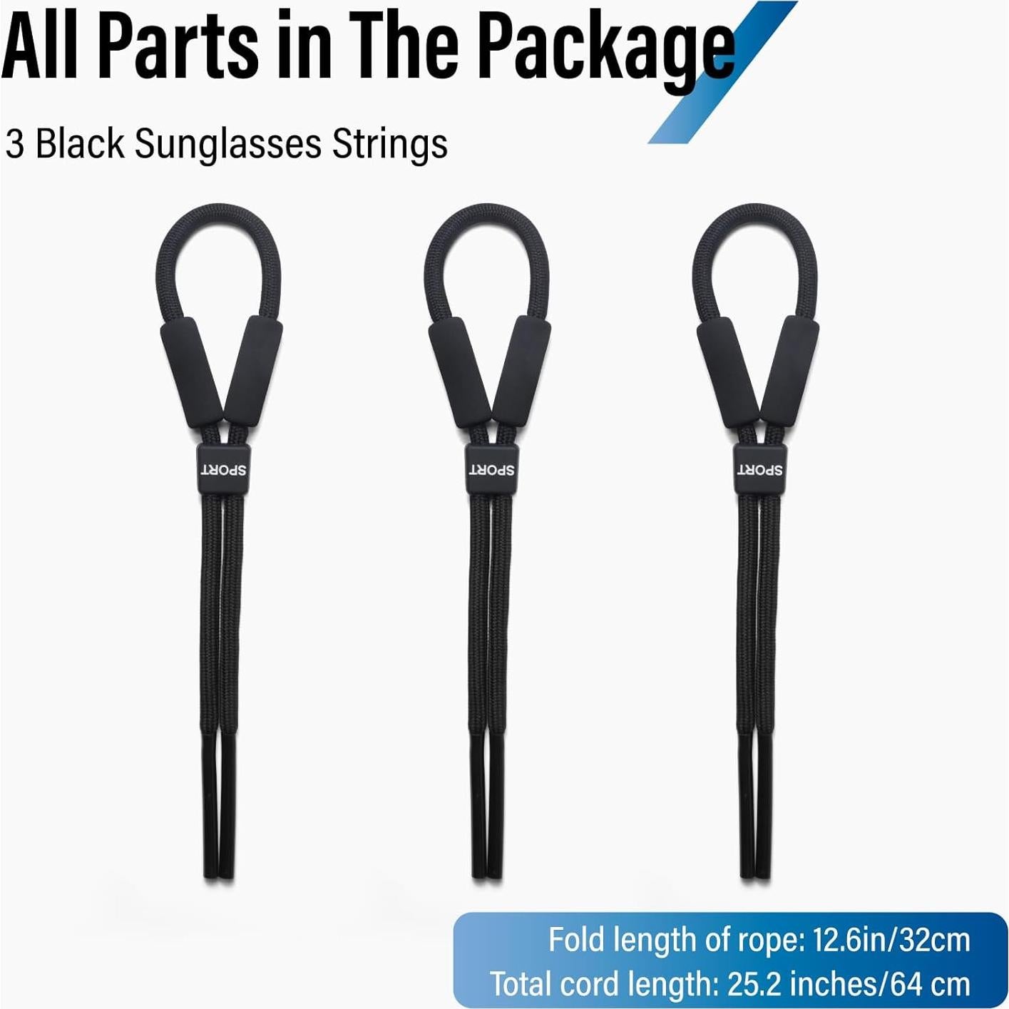 Correa Flotante para Gafas 3 Park - Ajustable, Multicolor