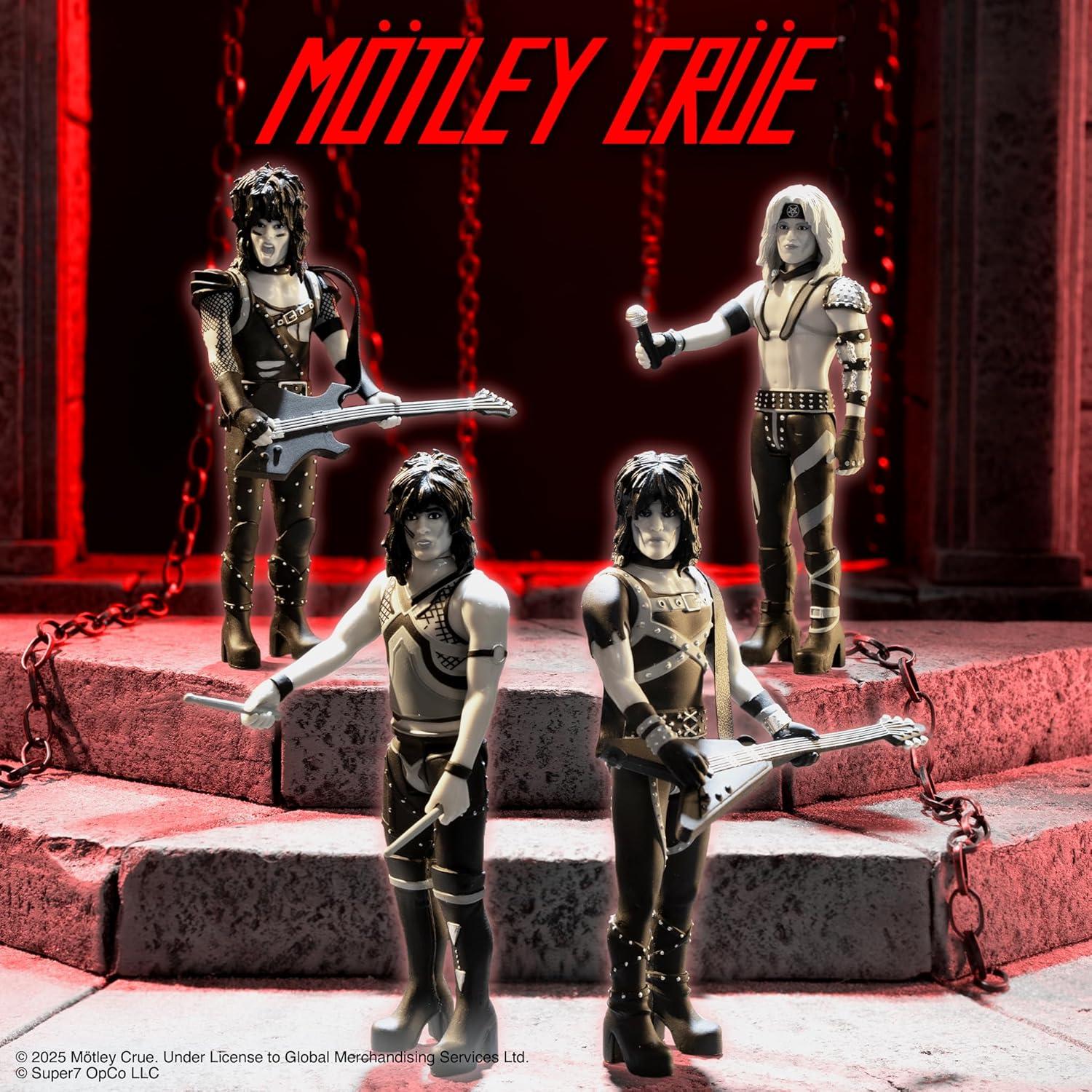 Figura de Acción Super7 Motley Crue Mick Mars 9.53 cm Blanco y Negro