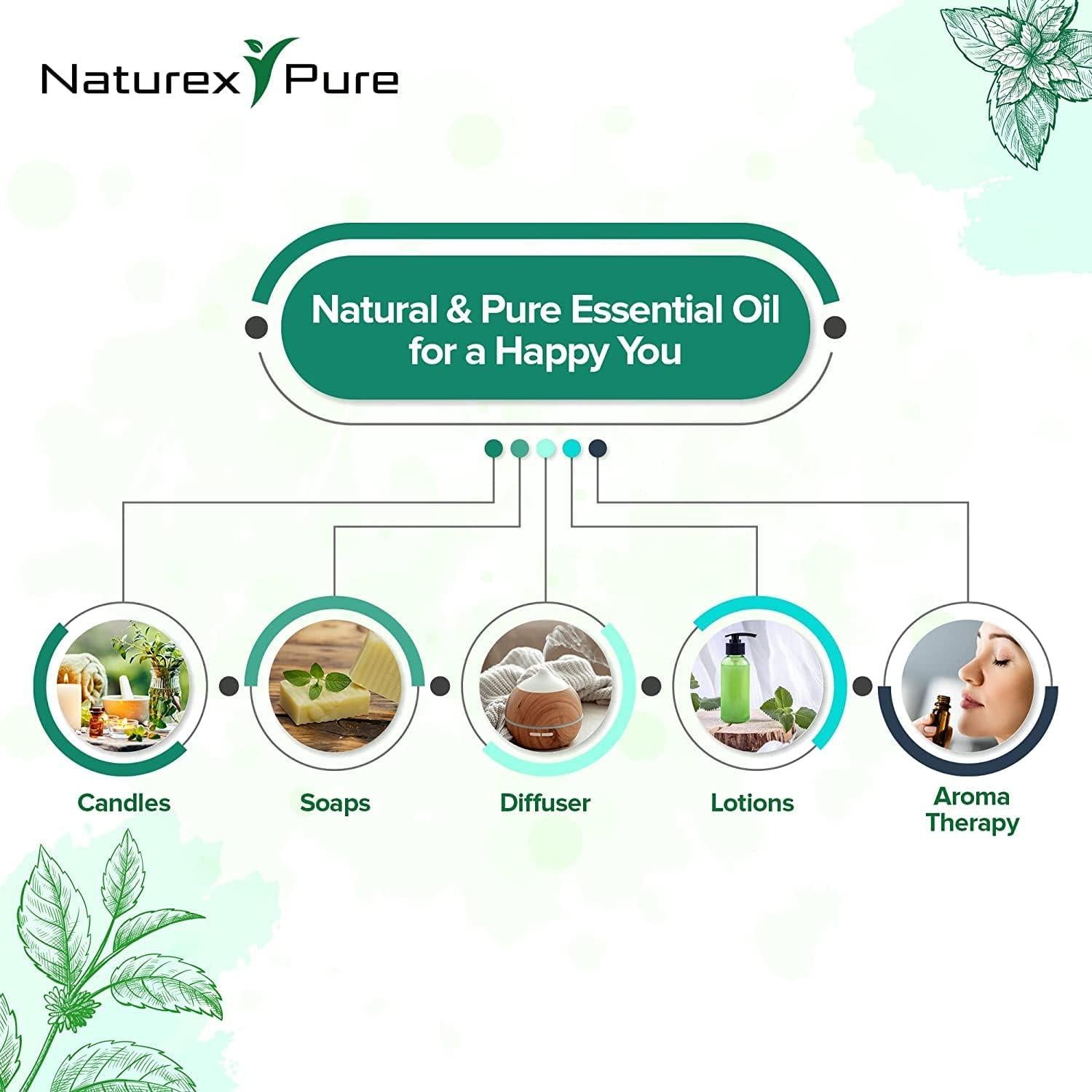 Aceite Esencial de Menta Verde 100% Natural 240 ml - Naturex Pure