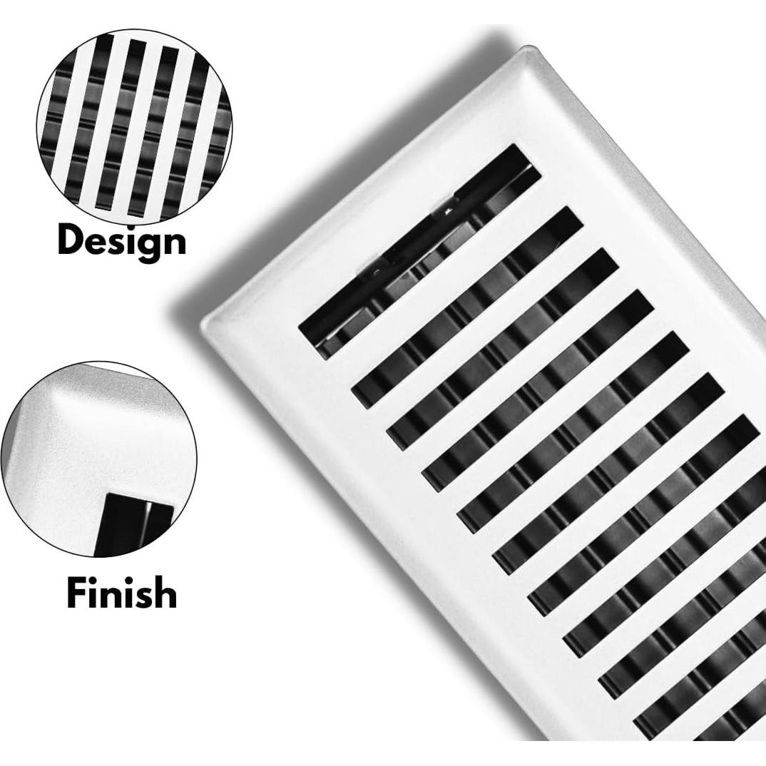 Rejilla de Piso de Acero Blanco Glaciar 2" x 10" - Sierra Gates