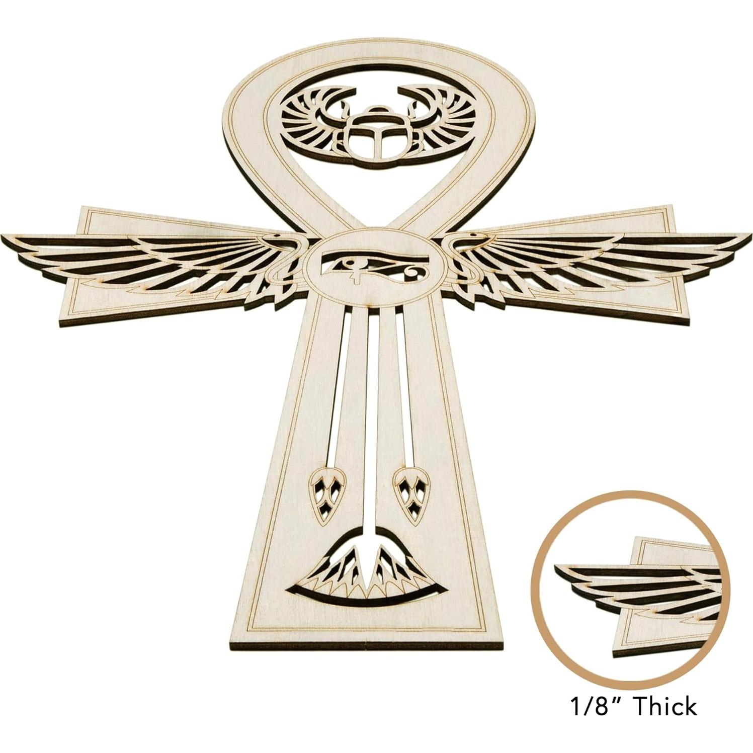 Arte de Pared Ankh MFG 30.48 cm - Decoración Geométrica Sagrada