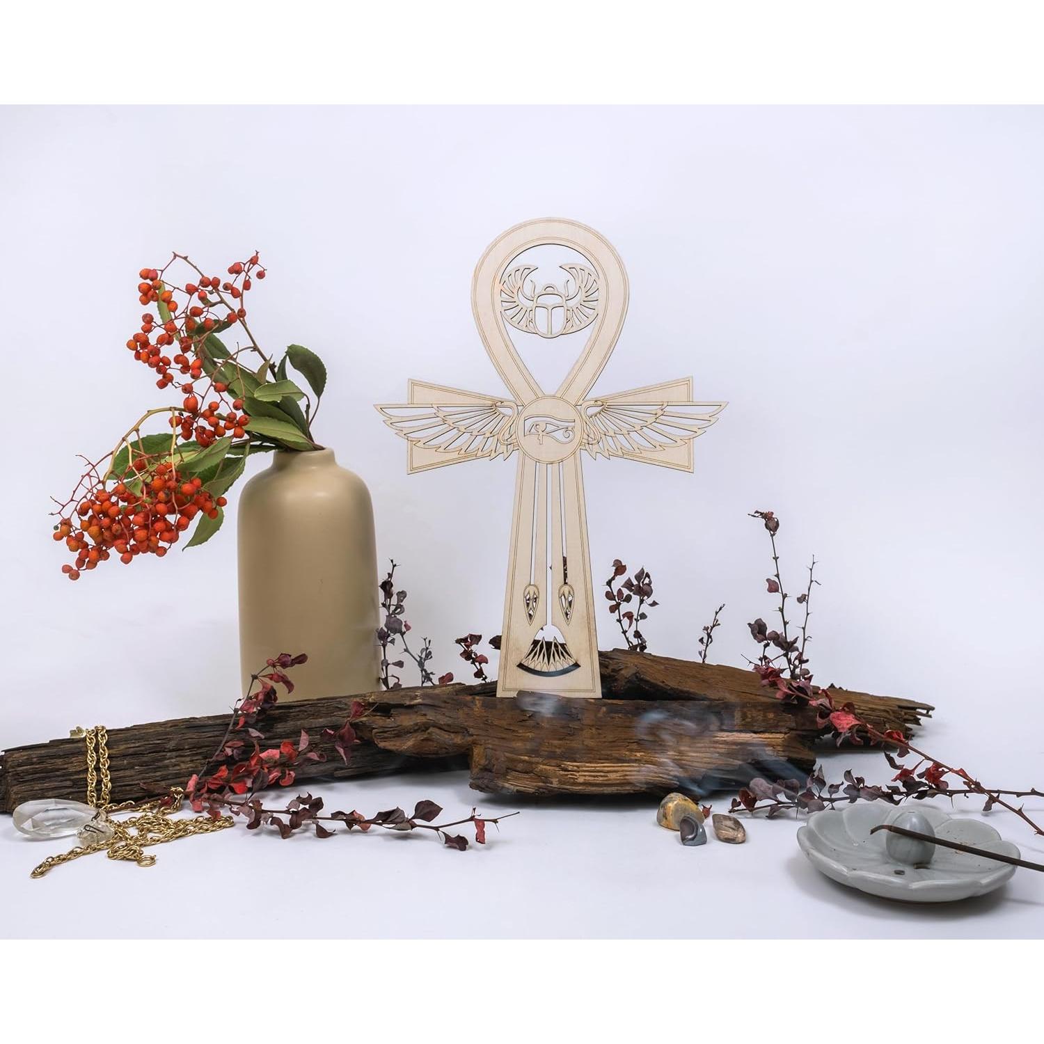 Arte de Pared Ankh MFG 30.48 cm - Decoración Geométrica Sagrada