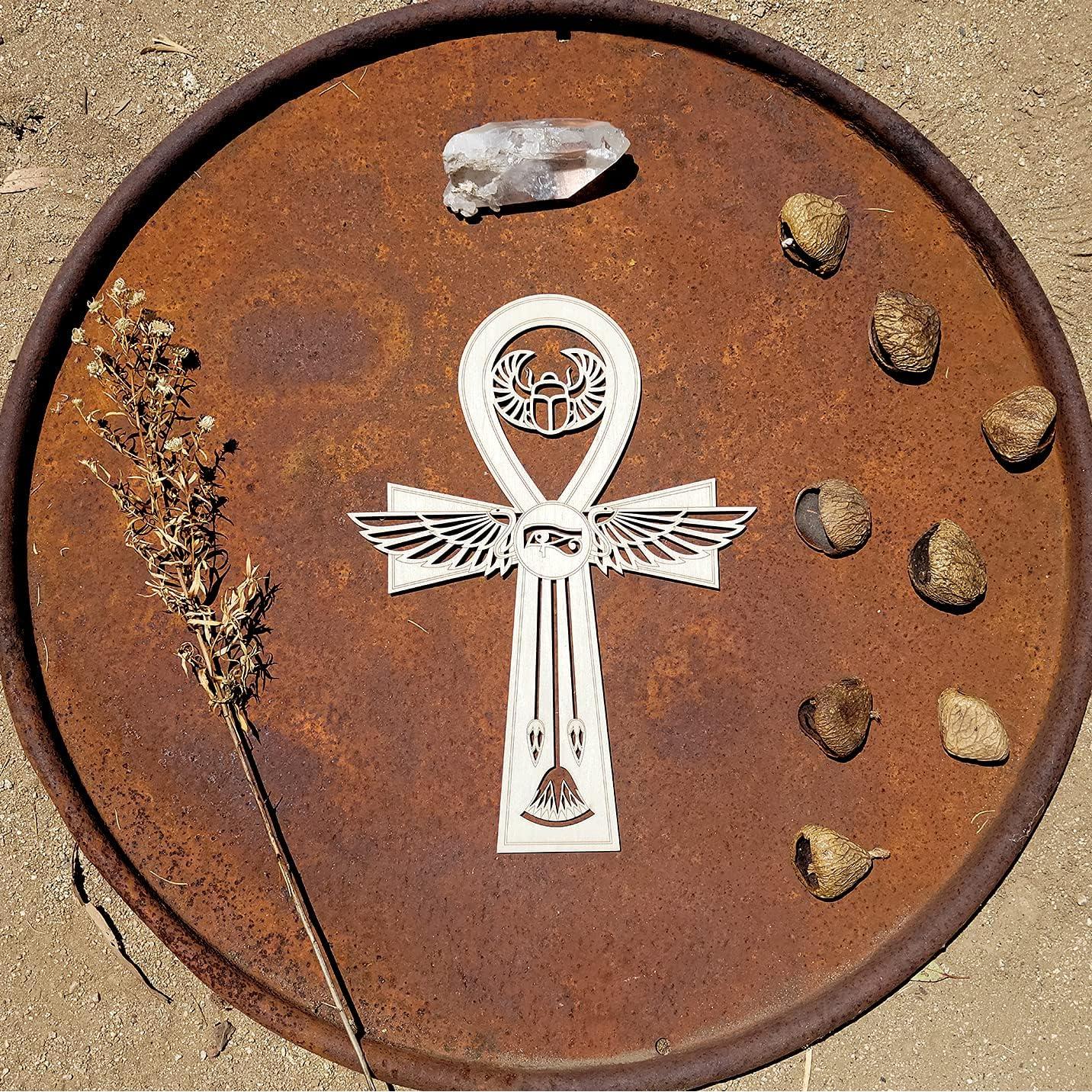 Arte de Pared Ankh MFG 30.48 cm - Decoración Geométrica Sagrada