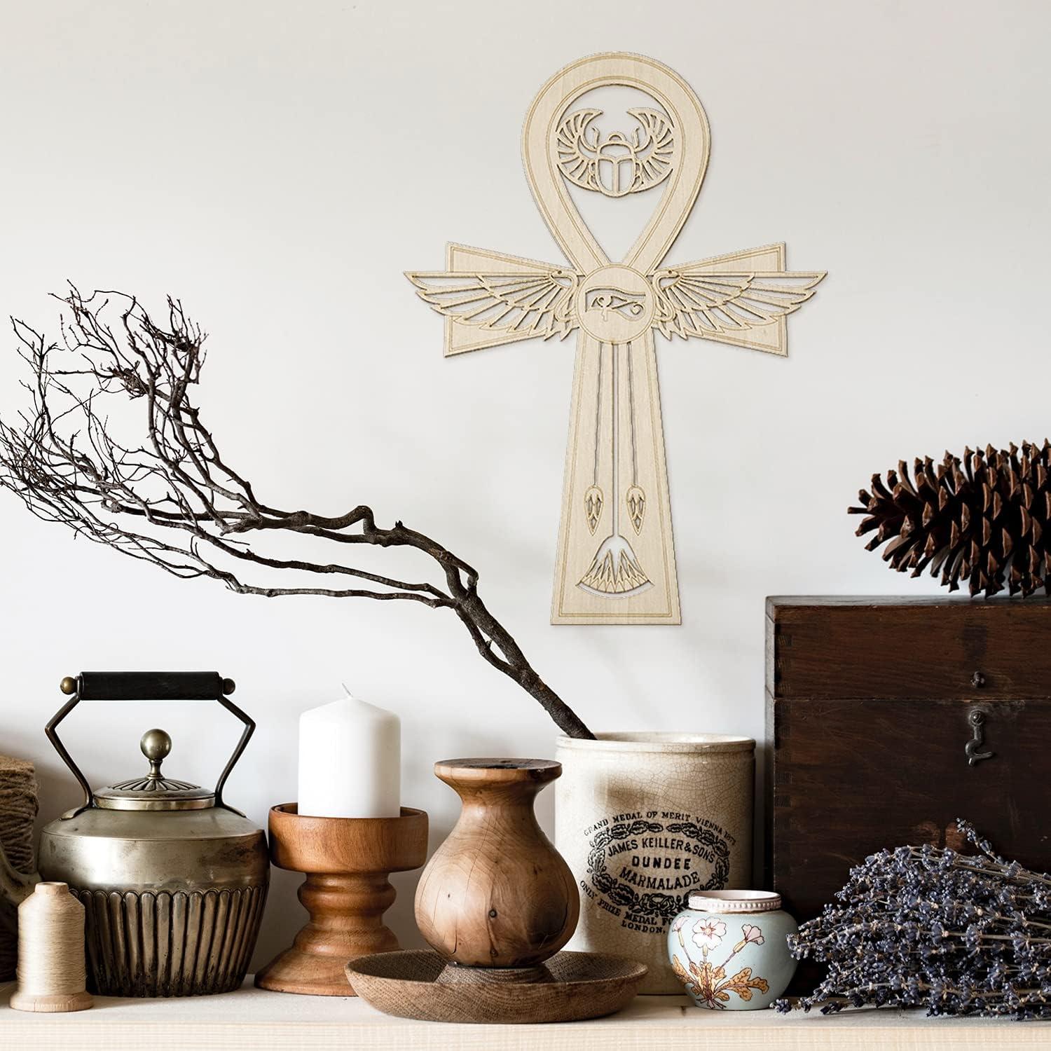 Arte de Pared Ankh MFG 30.48 cm - Decoración Geométrica Sagrada