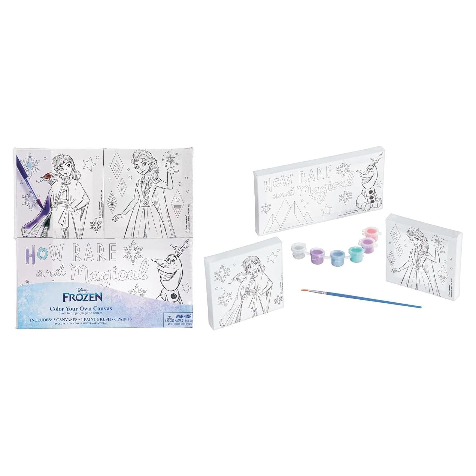 Conjunto de Lienzos para Colorear Disney Frozen - 3 Lienzos Premium
