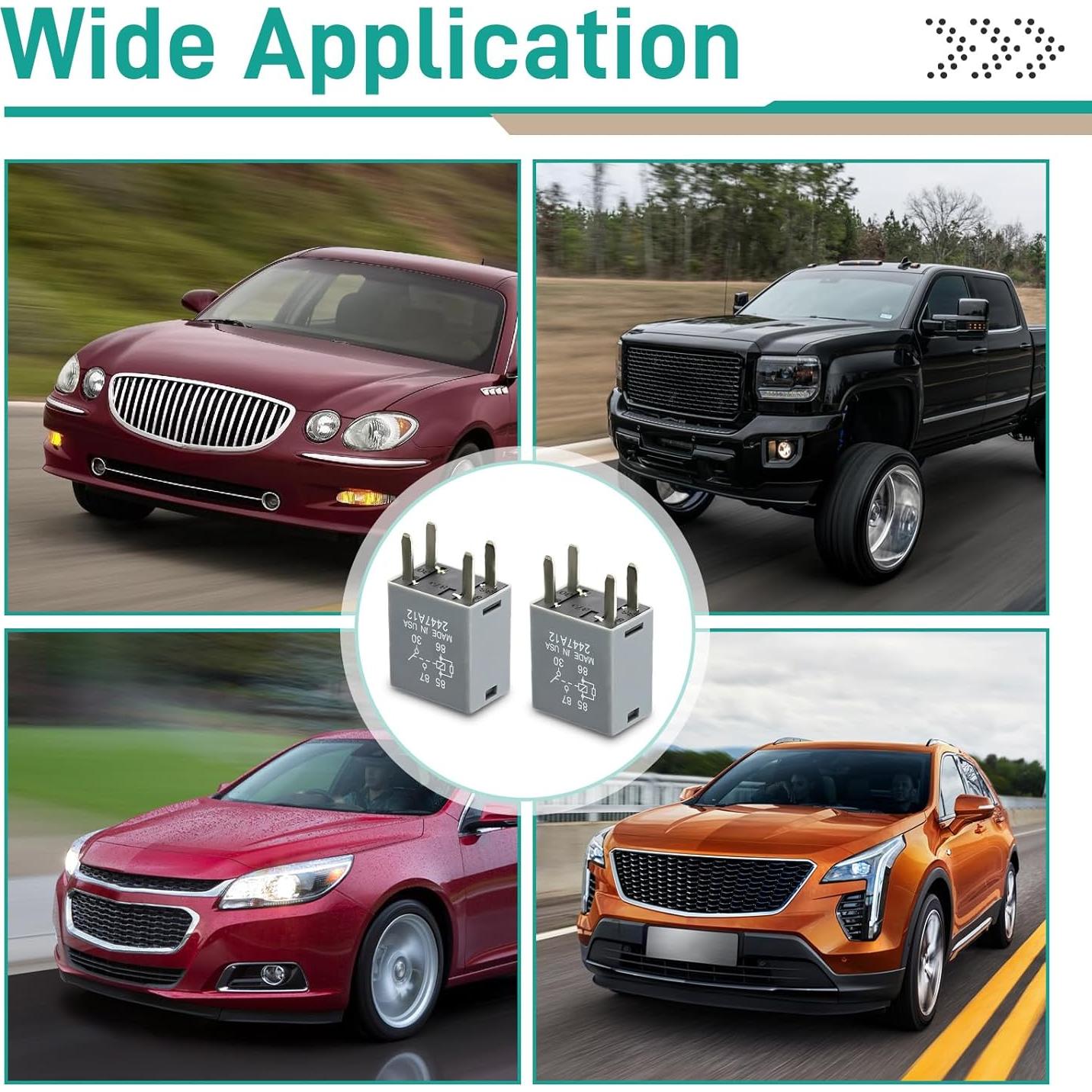 Relé Automotriz Gfdoso 12088567 12V 30A 4 Pines Compatible