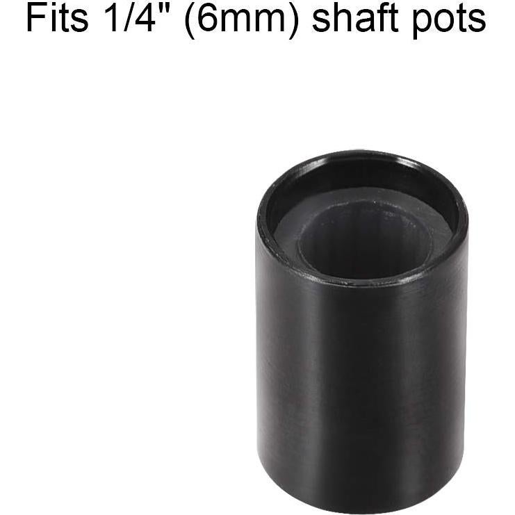 Perilla de Potenciómetro uxcell 10mmx15mm Aluminio Negro 5 Pcs