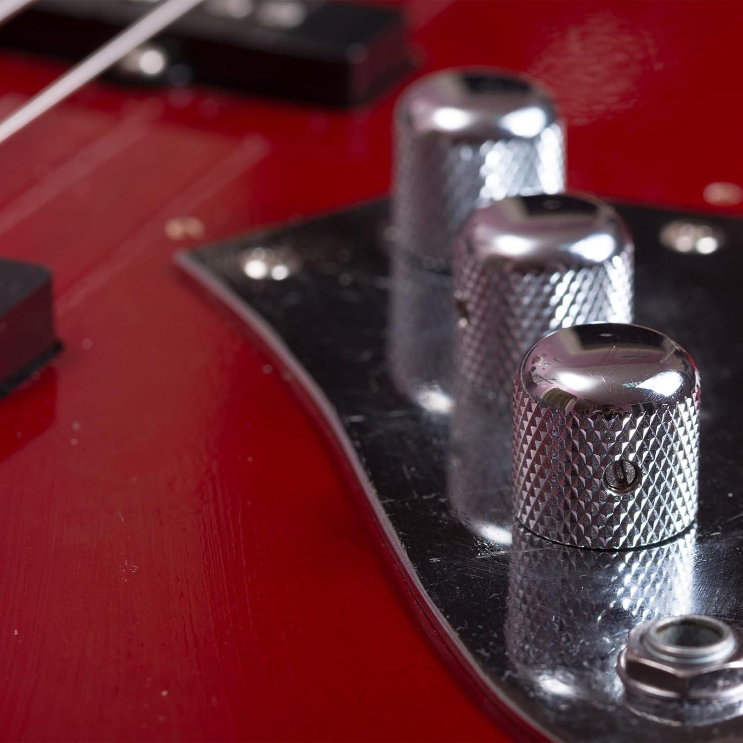 Perilla de Potenciómetro uxcell 10mmx15mm Aluminio Negro 5 Pcs