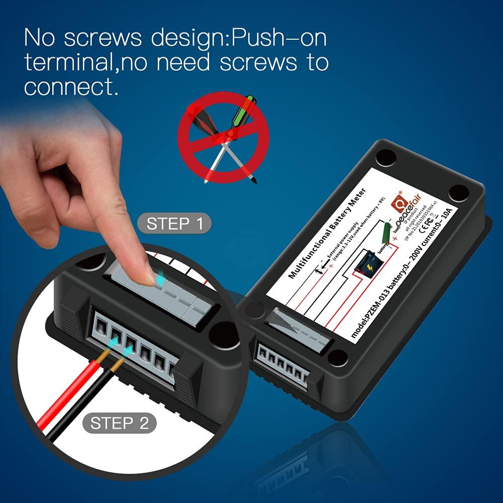 Medidor de Batería DC 10A PZEM-013 Multifuncional LCD