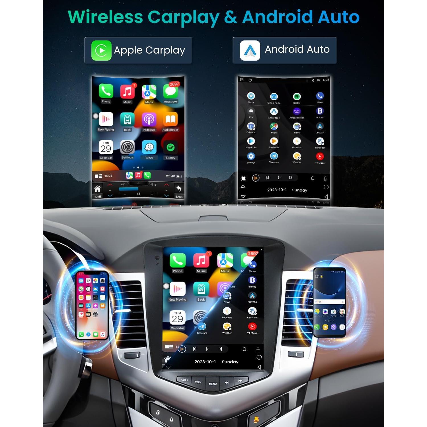 Radio Estéreo de Coche Fortdows 10.4" Android 4+32GB GPS Bluetooth