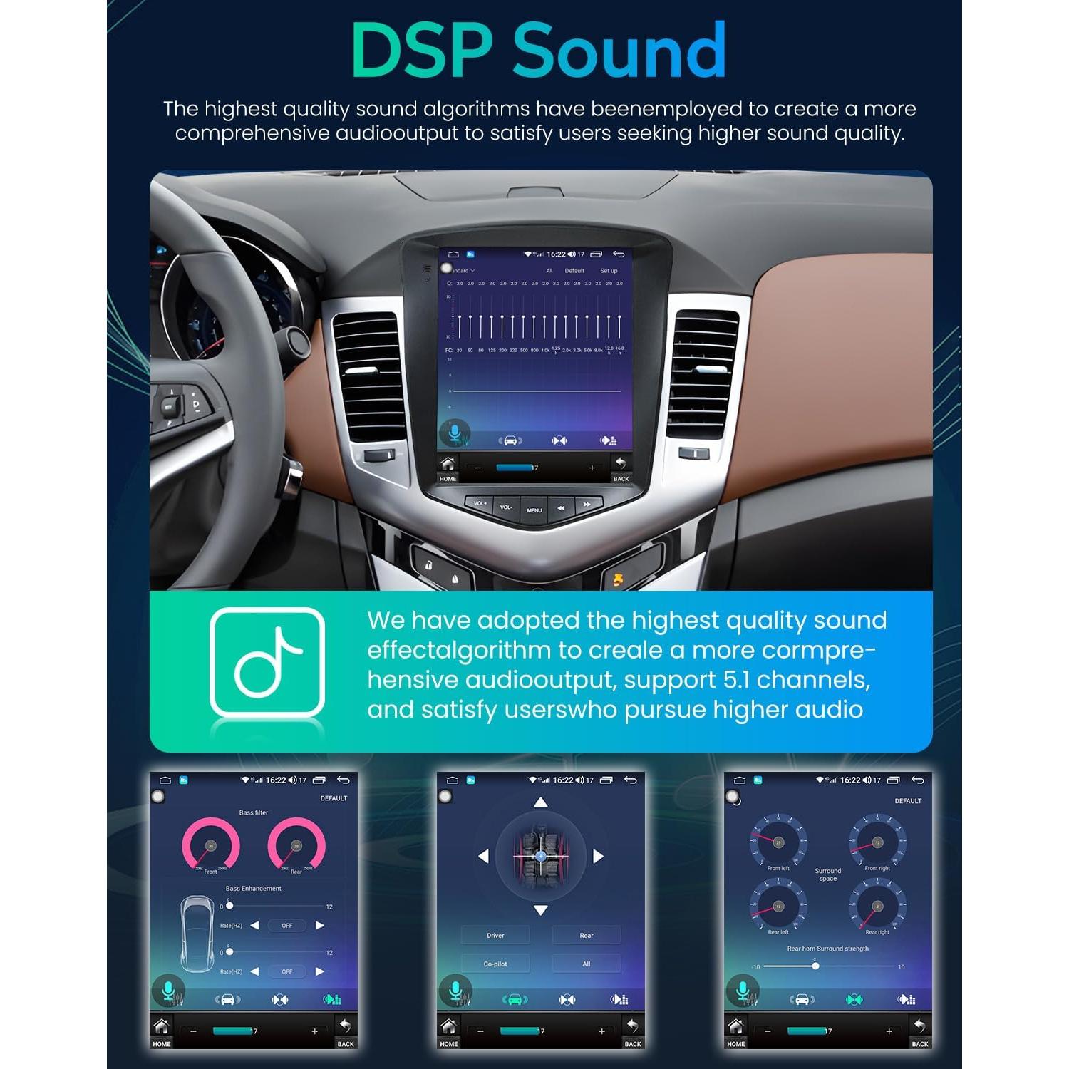 Radio Estéreo de Coche Fortdows 10.4" Android 4+32GB GPS Bluetooth