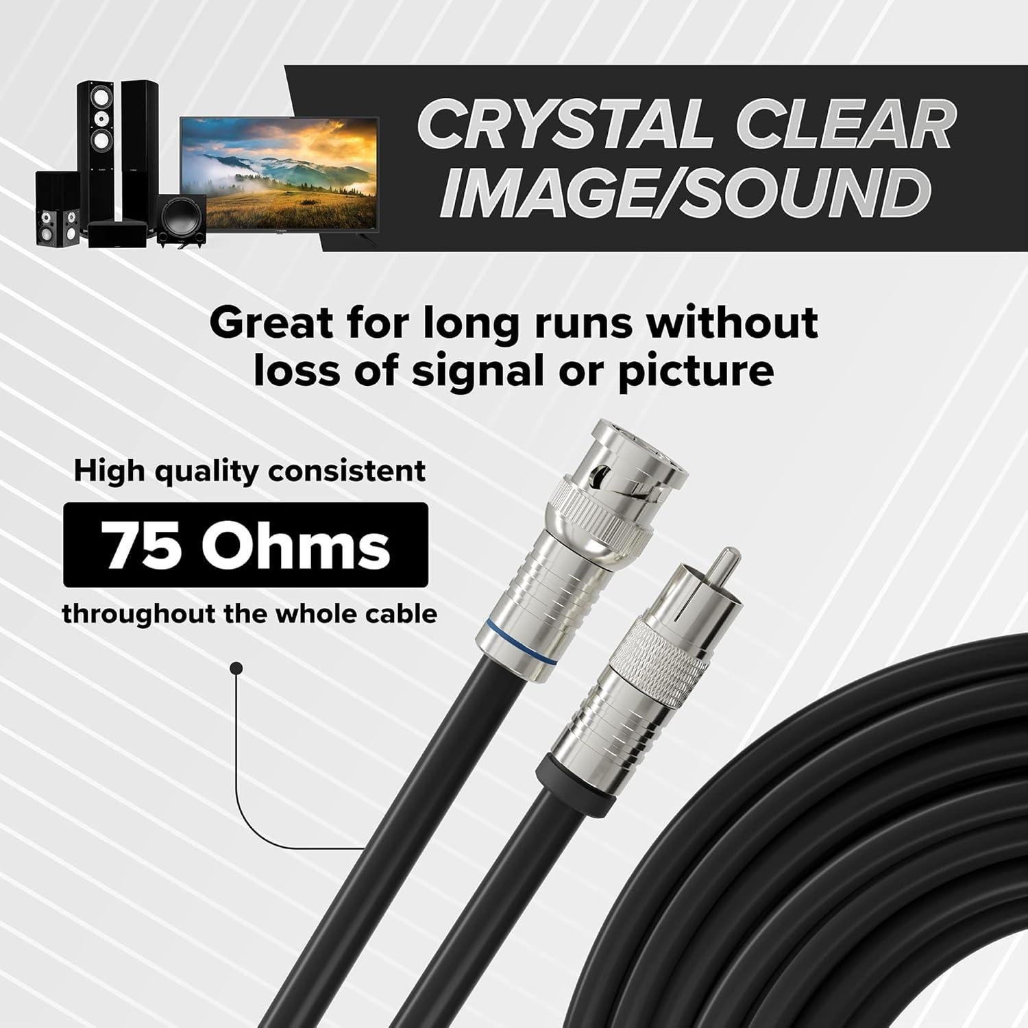 Cable Coaxial BNC a RCA 0.9m THE CIMPLE CO - Profesional