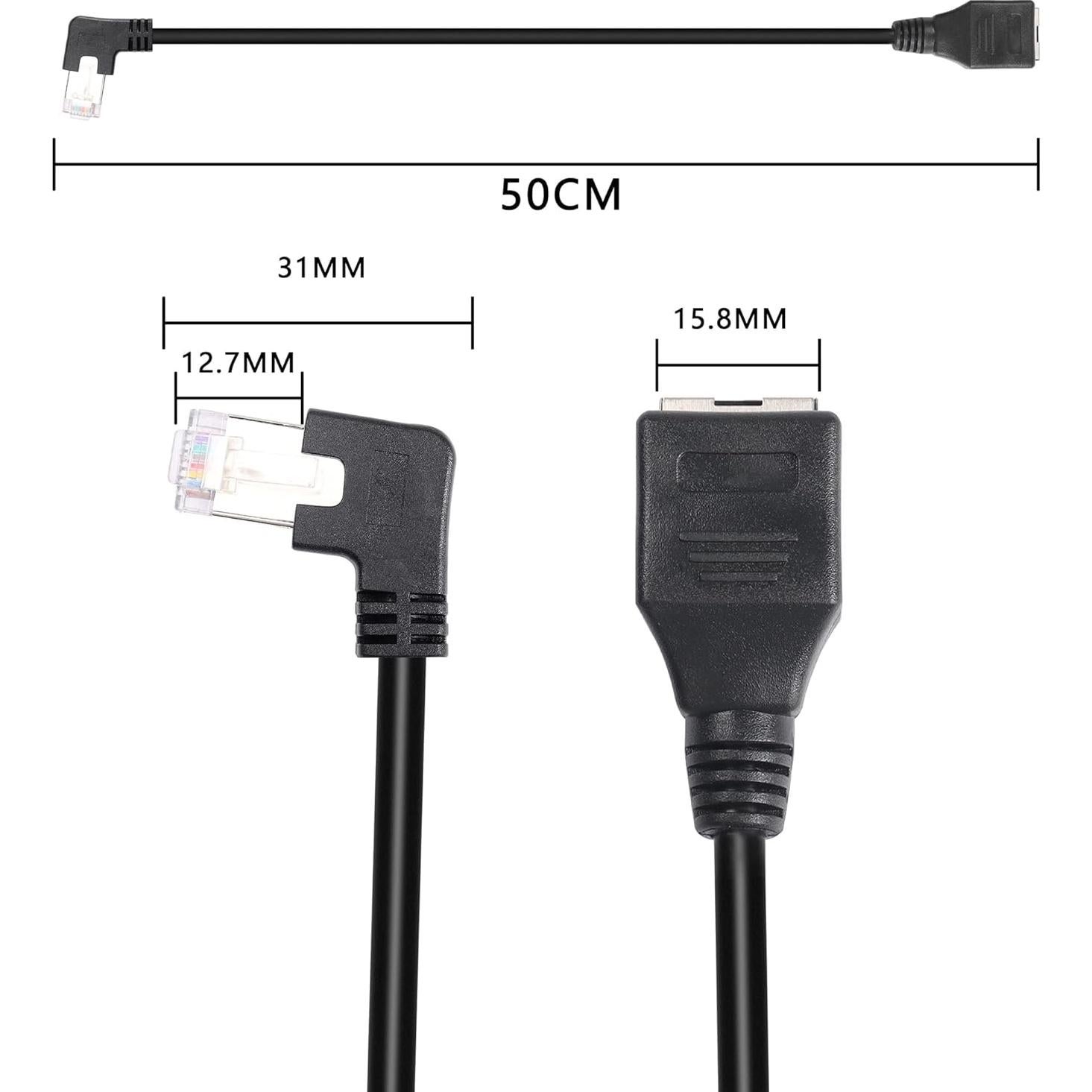 Cable de Extensión Ethernet RJ45 Macho/Hembra 50cm GELRHONR