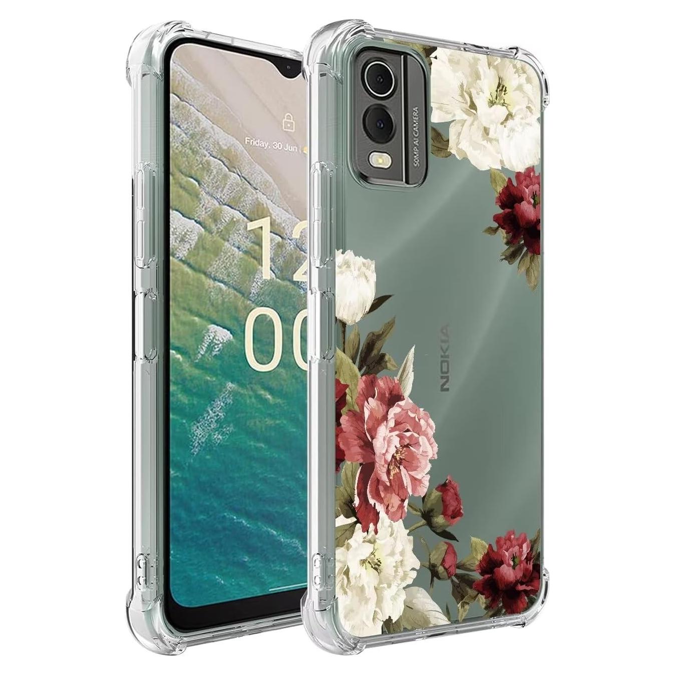 Funda TPU Floral para Nokia C32 6.5" - Protección Premium