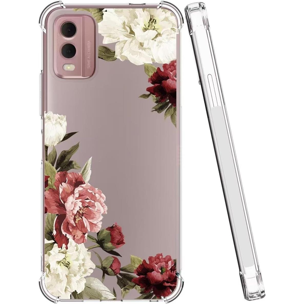 Funda TPU Floral para Nokia C32 6.5" - Protección Premium
