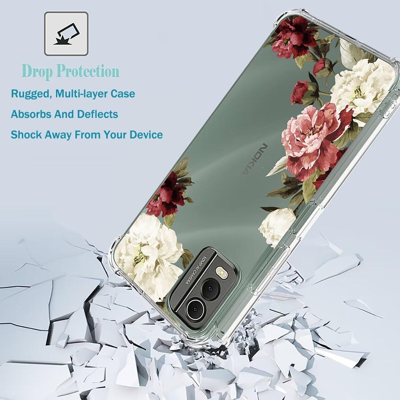 Funda TPU Floral para Nokia C32 6.5" - Protección Premium
