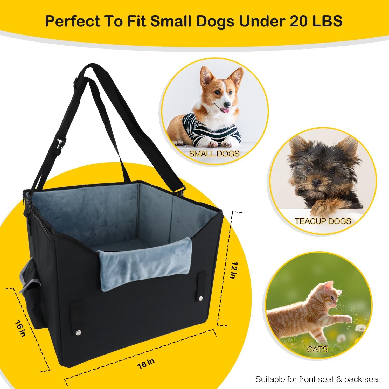 Asiento de coche para perro Beelike pequeño plegable