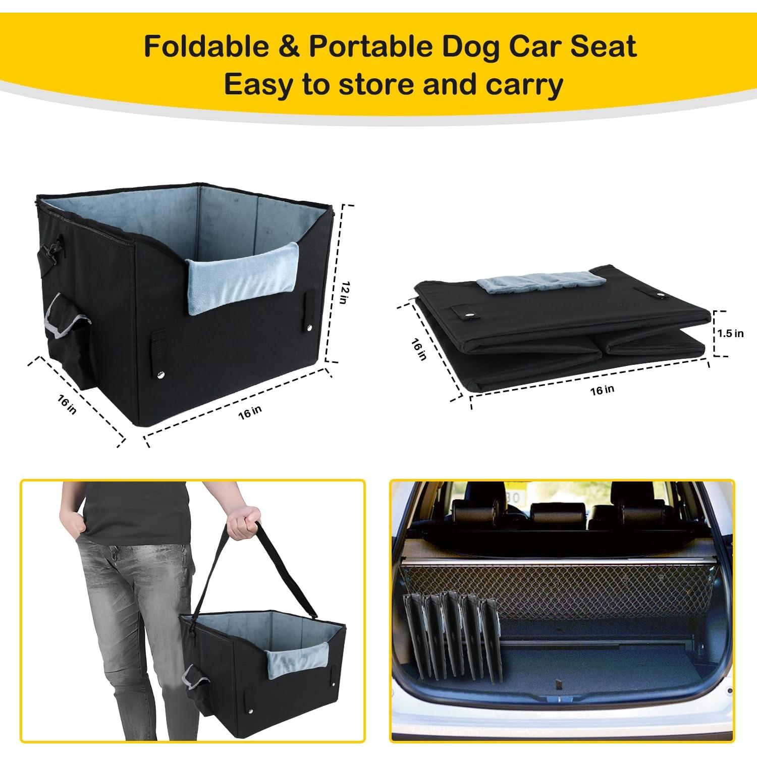 Asiento de coche para perro Beelike pequeño plegable