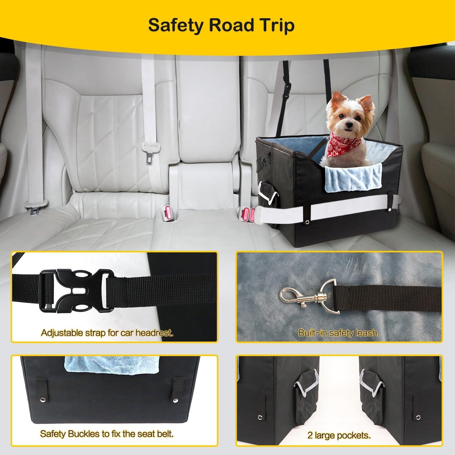 Asiento de coche para perro Beelike pequeño plegable