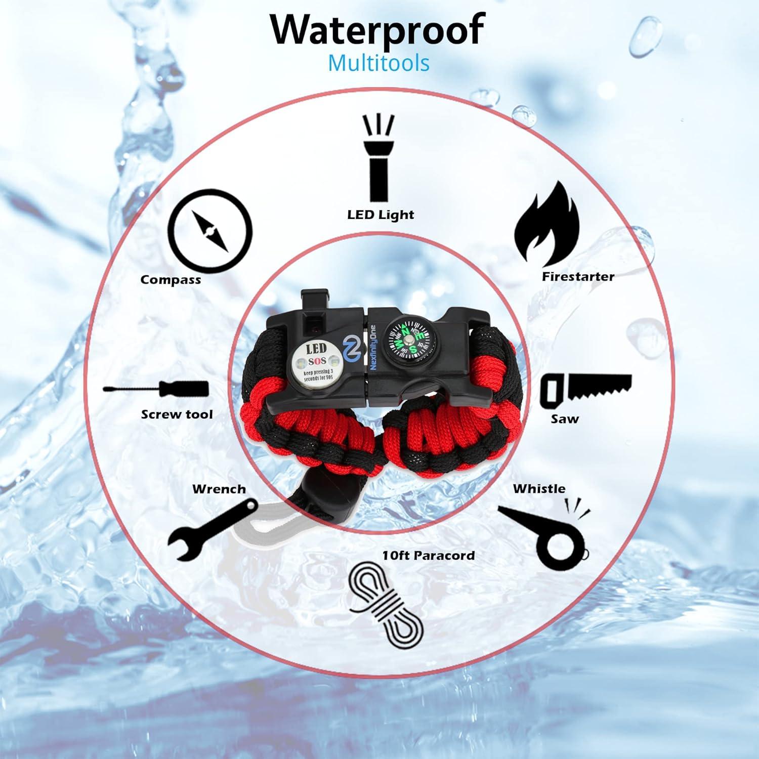 Pulsera de Supervivencia Nexfinity One con Luz LED y Multiherramientas