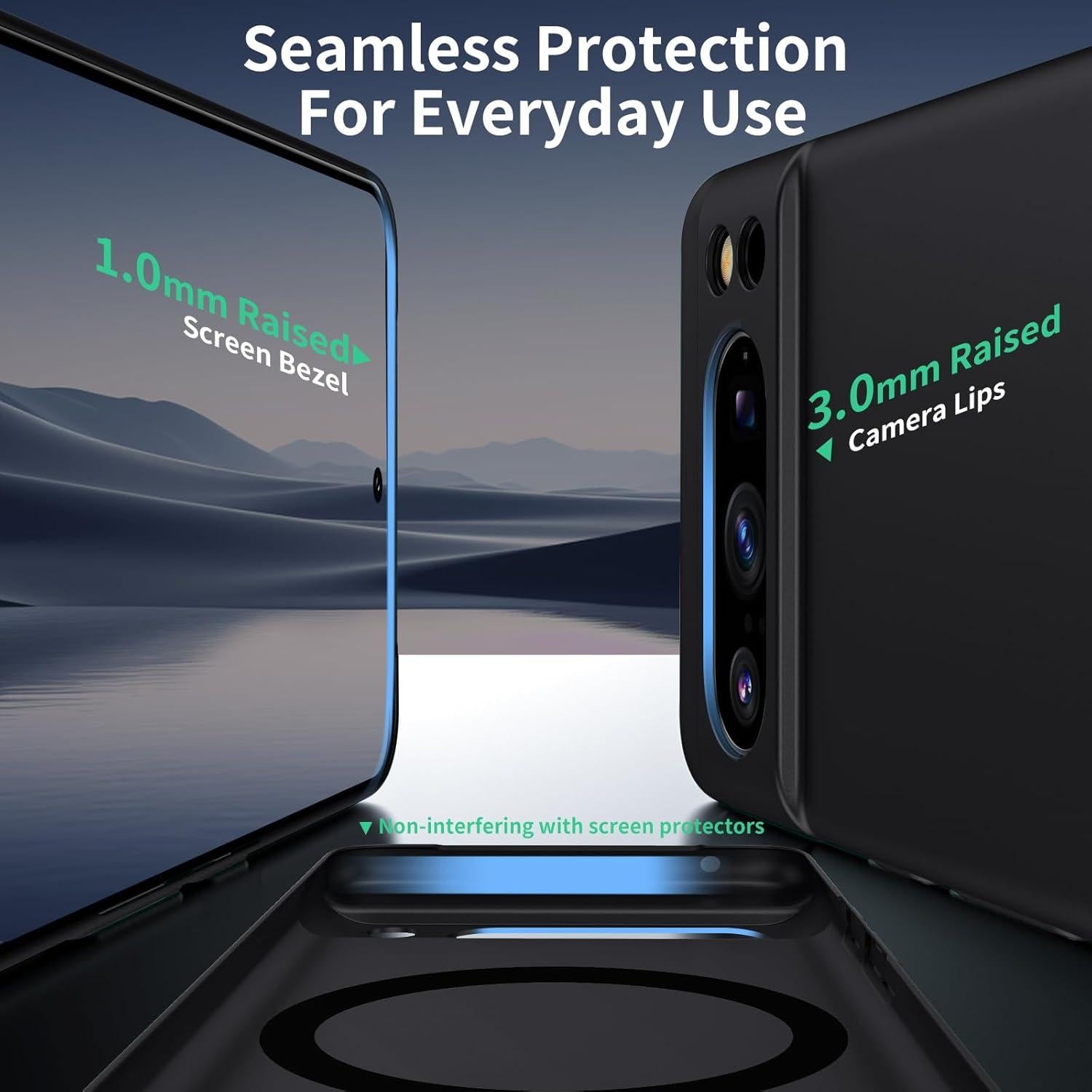 Funda Magnética Ultra Fina GRECAZO para Google Pixel 8 Pro - Negro